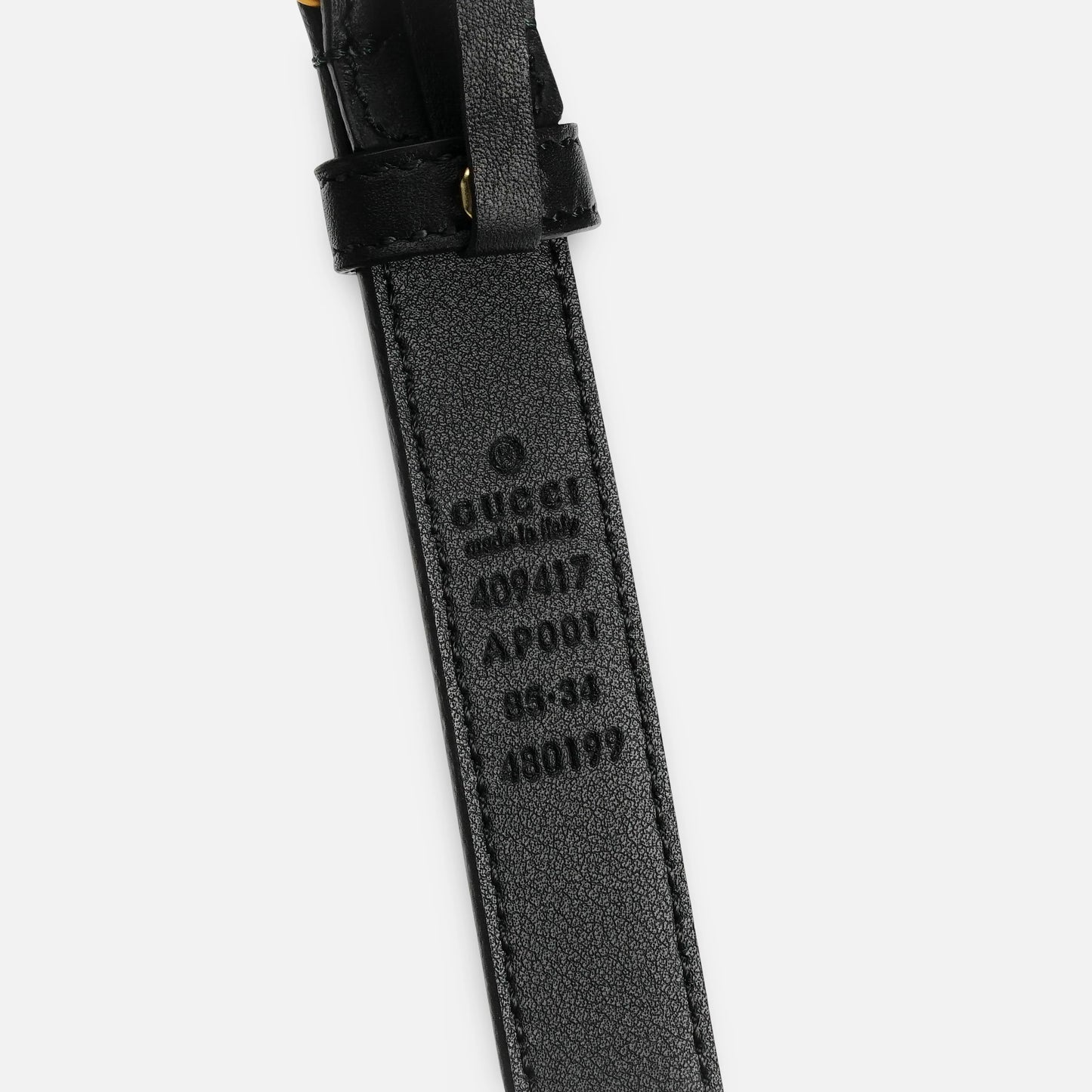 Gucci - Cinto de Couro Duplo G 2cm