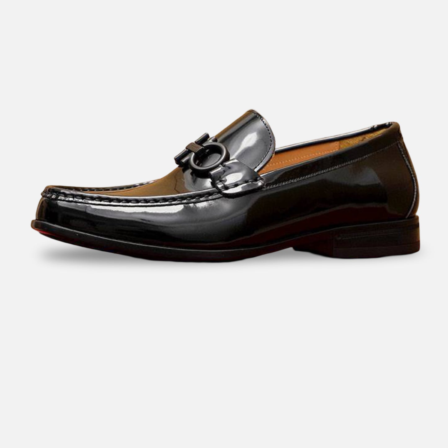 Ferragamo - Mocassim Couro Gancini