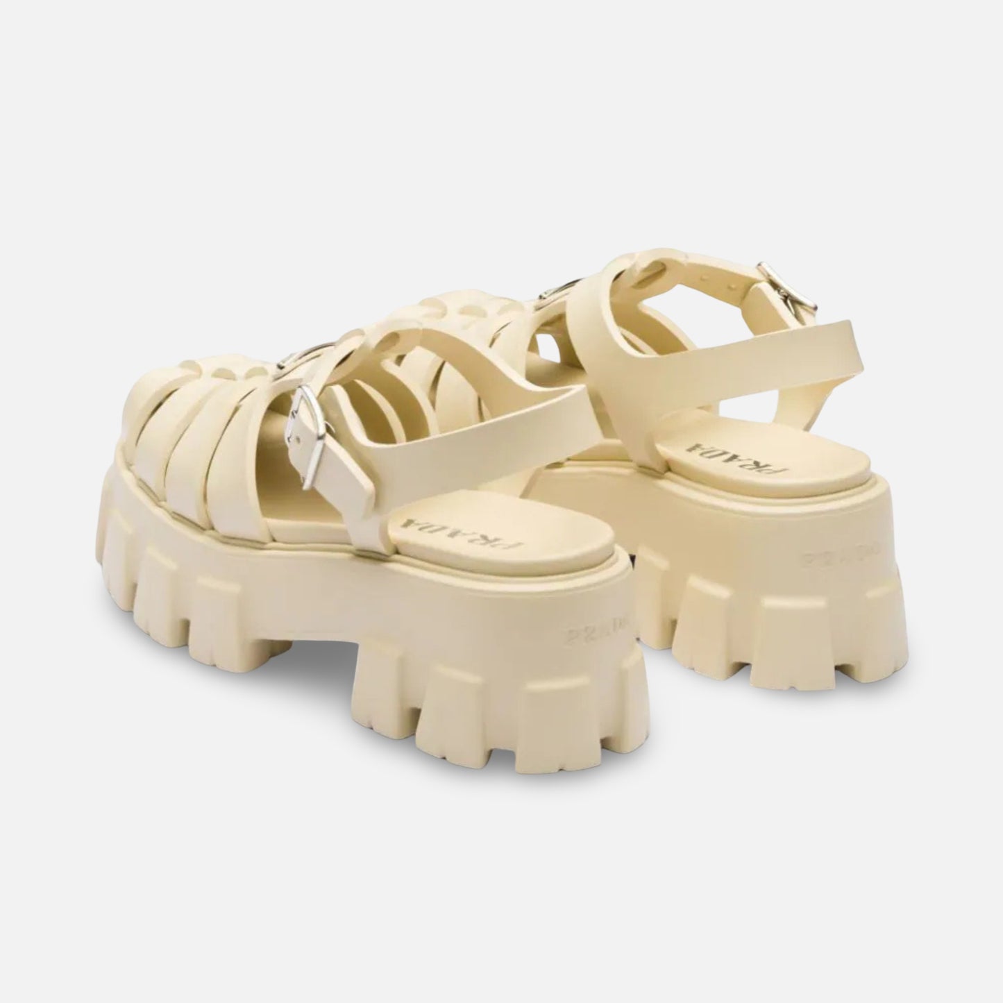 Prada - Sandália Monolith Bege