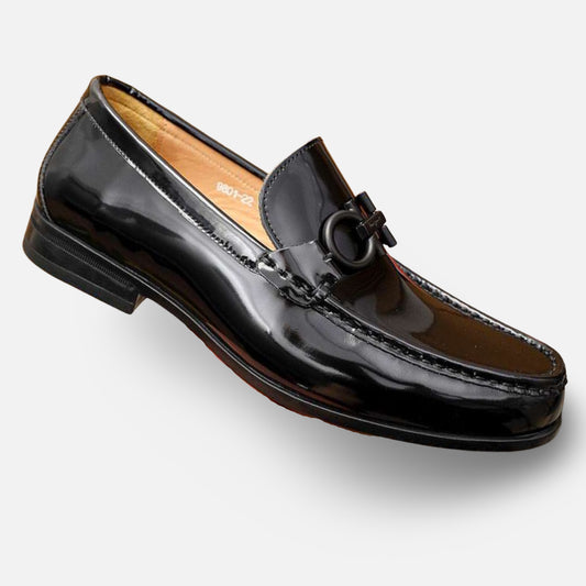 Ferragamo - Mocassim Couro Gancini