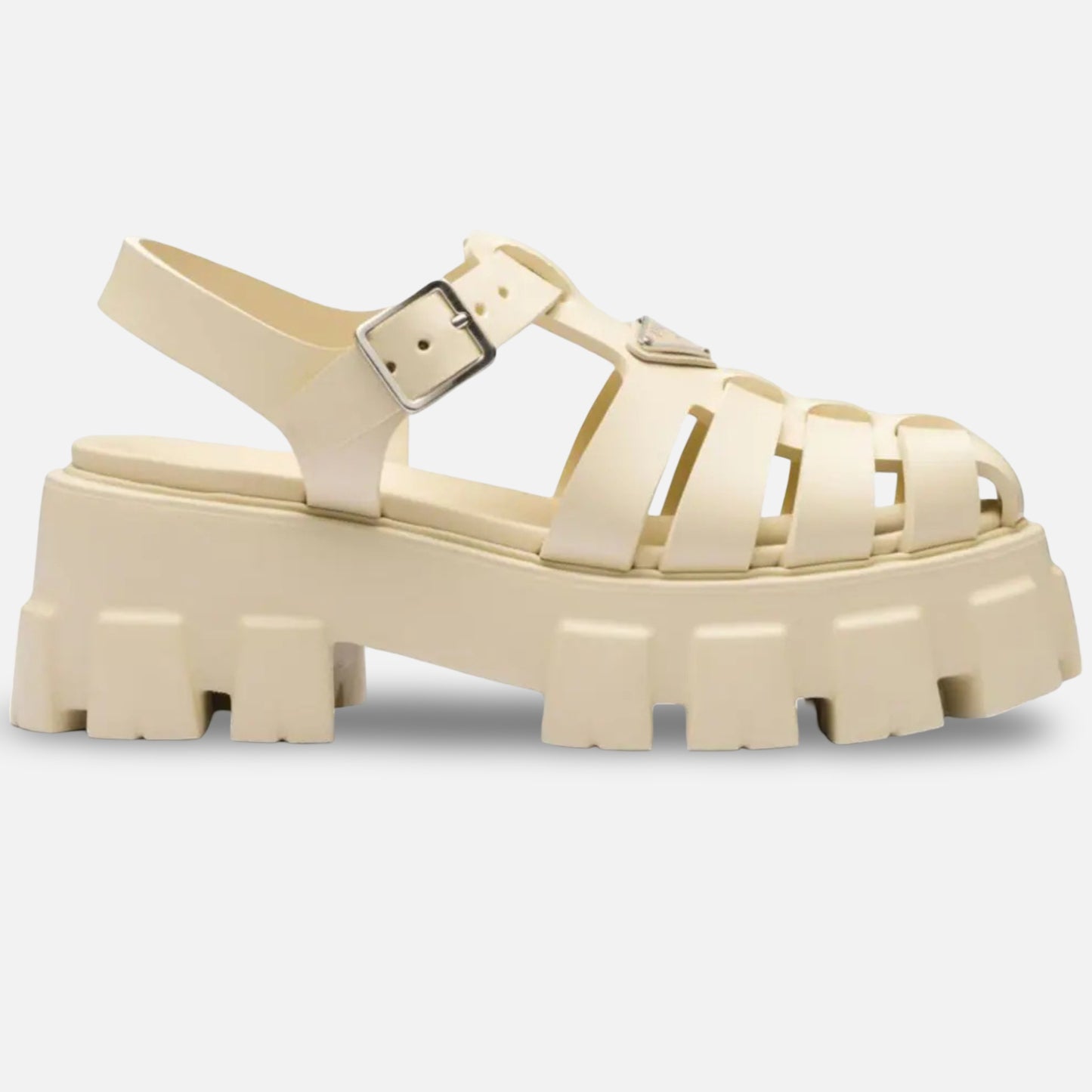 Prada - Sandália Monolith Bege