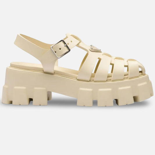 Prada - Sandália Monolith Bege