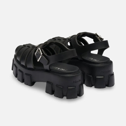 Prada - Sandália Monolith Preta