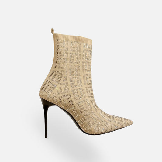 Bota Balmain Tricô Cano Baixo