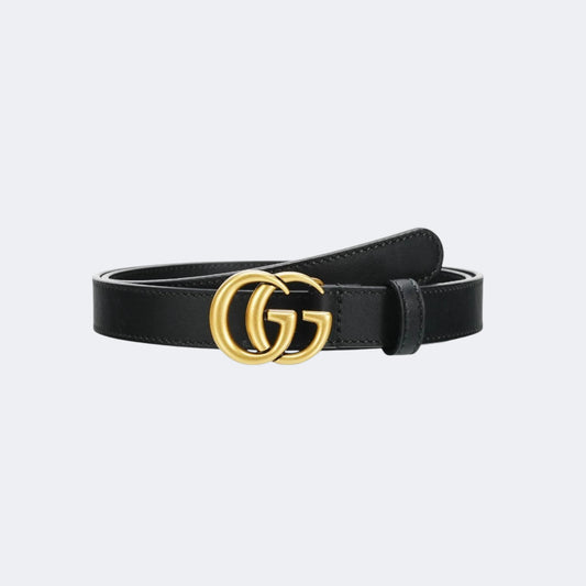 Gucci - Cinto de Couro Duplo G 2cm