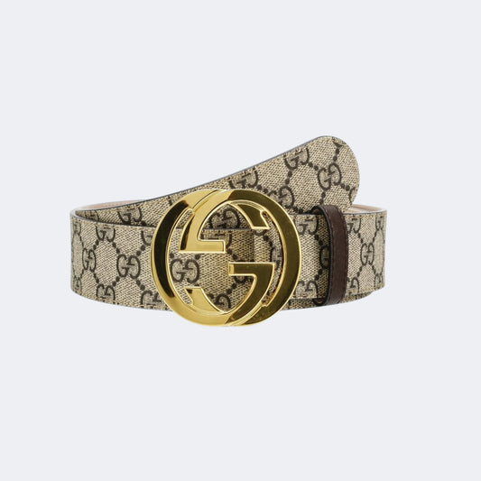 Gucci - Cinto de Couro Flor Superior